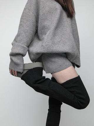 Knitted over-knee socks