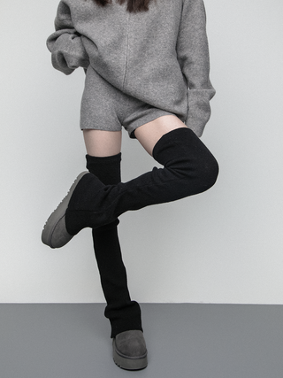 Knitted over-knee socks