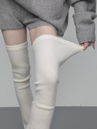 Knitted over-knee socks