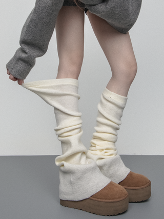 Knitted over-knee socks