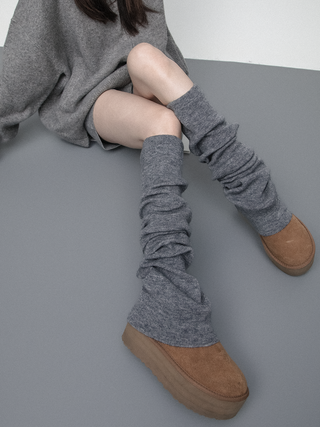 Knitted over-knee socks