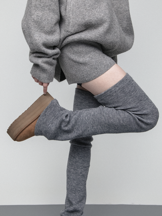 Knitted over-knee socks
