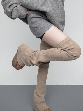 Knitted over-knee socks