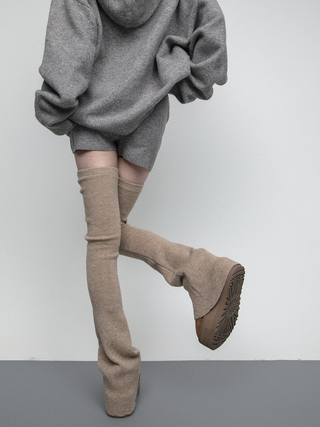 Knitted over-knee socks