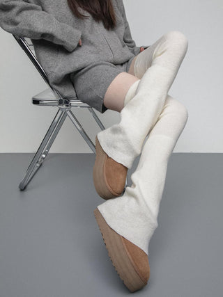 Knitted over-knee socks