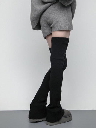 Knitted over-knee socks