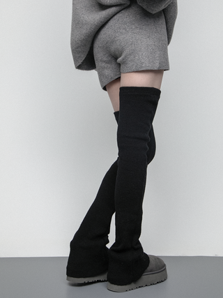 Knitted over-knee socks