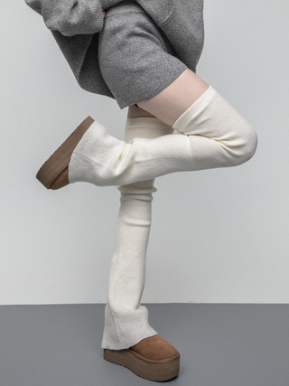 Knitted over-knee socks