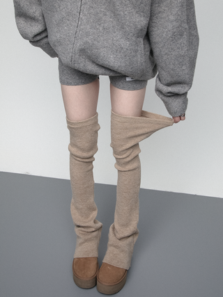 Knitted over-knee socks