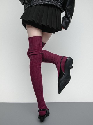 Twist jacquard socks