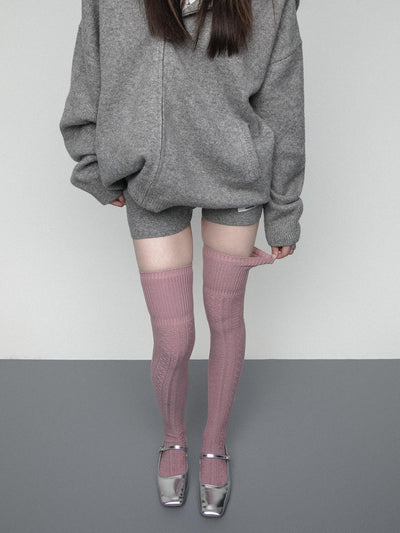 Twist jacquard socks