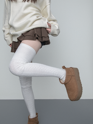 Twist jacquard socks