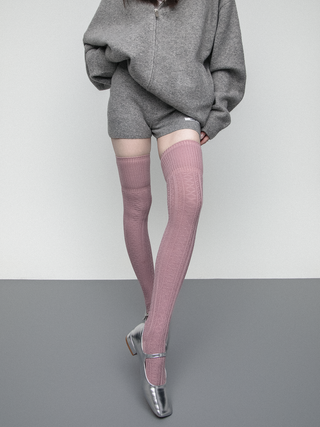 Twist jacquard socks