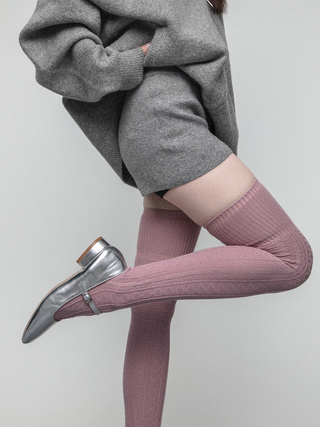 Twist jacquard socks
