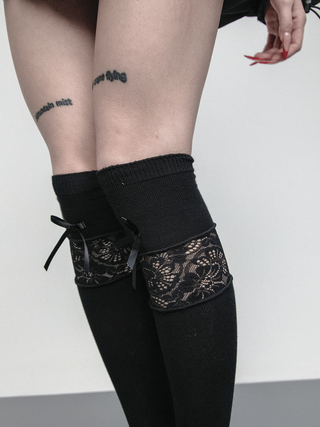 Bow knee socks