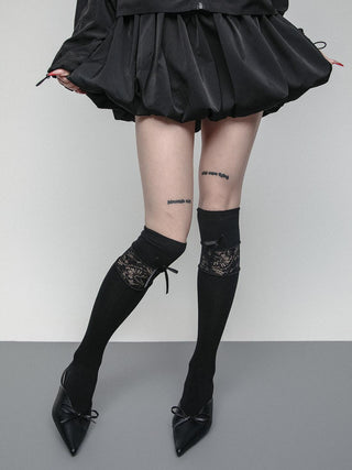 Bow knee socks