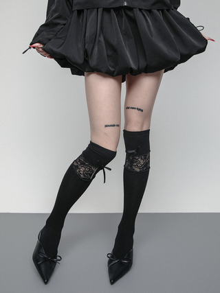 Bow knee socks