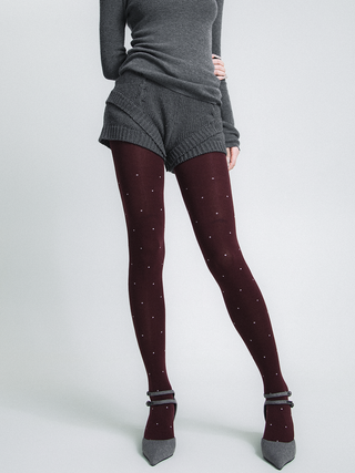 Red polka dot pantyhose