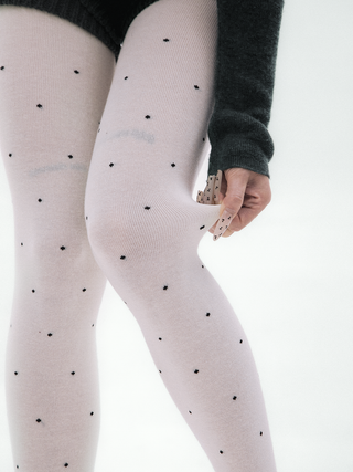 Red polka dot pantyhose