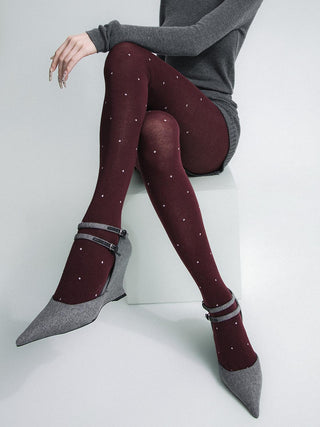 Red polka dot pantyhose