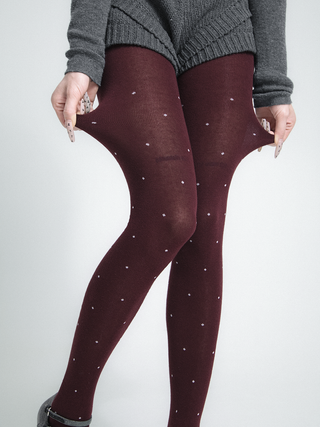 Red polka dot pantyhose