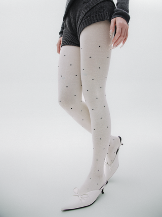 Red polka dot pantyhose