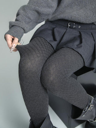 Diamond jacquard pantyhose