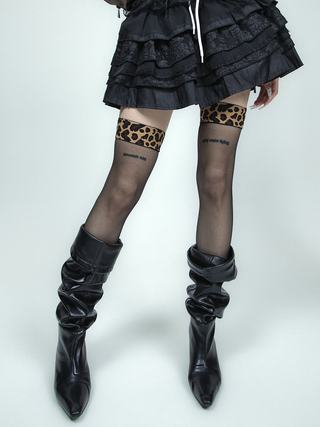 Leopard print stockings