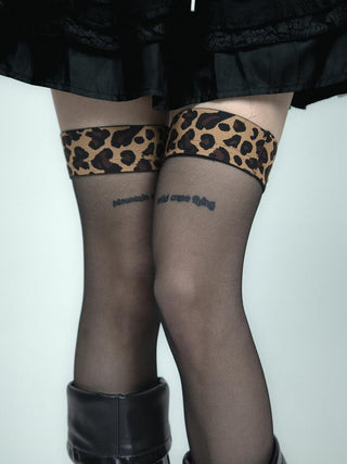Leopard print stockings