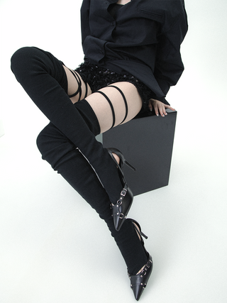 Lace-up foot socks
