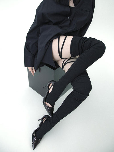 Lace-up foot socks