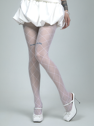 Diamond mesh pantyhose