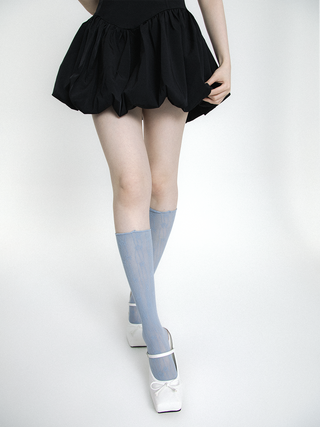Floral jacquard socks