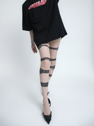 Punk lace pantyhose