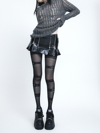Punk lace pantyhose