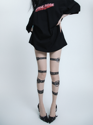 Punk lace pantyhose