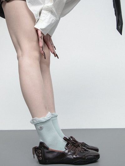 Heart button socks
