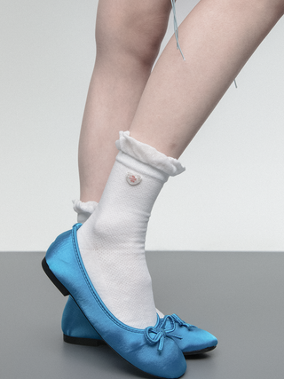 Heart button socks