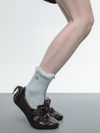 Heart button socks