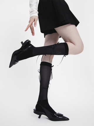 Ribbon tulle socks