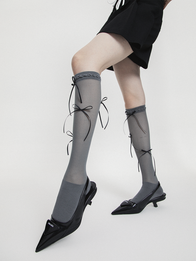 Ribbon tulle socks