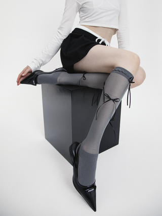 Ribbon tulle socks