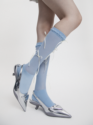 Ribbon tulle socks