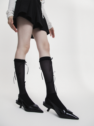 Ribbon tulle socks