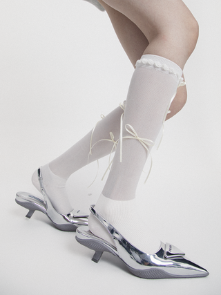 Ribbon tulle socks