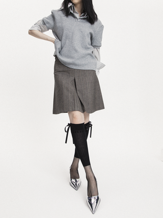 Solid bow stockings