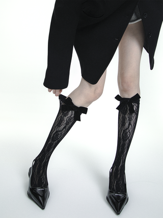 Hollow lace stockings