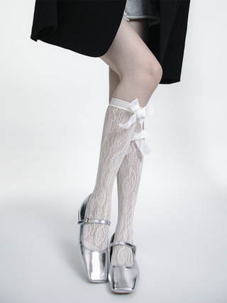 Hollow lace stockings