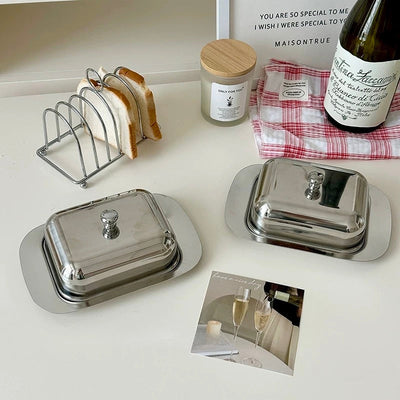 Stainless Steel French Butter Dish