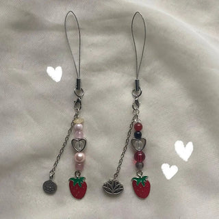 Strawberry Keychain and Phone Chain